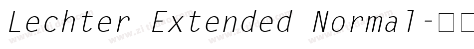Lechter Extended Normal字体转换